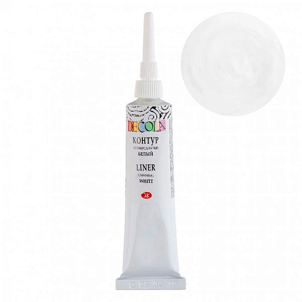 Контур акрил ткань Декола 18мл Белый