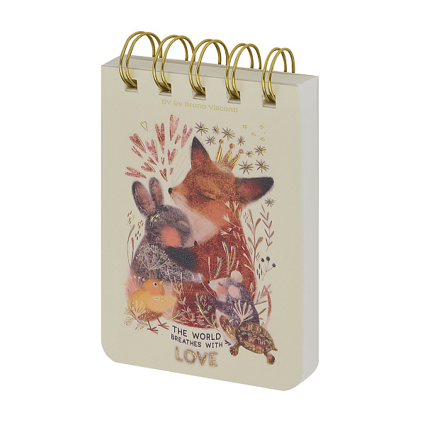 Блокнот А7 100 л. лин. на гребне "CUTE JOURNAL" BV, "LOVE ME.ЛЮБОВЬ, КАК ОНА ЕСТЬ"