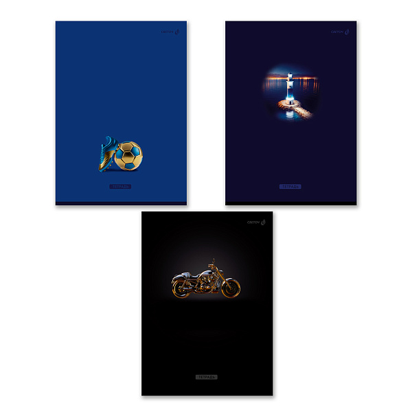 Тетрадь A4 48 л. кл. "Большая игра" на скобе 65 г/кв.м , белизна 100 % 01341 "Светоч"