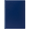 Тетрадь 80 листов в клетку Пластиковая обложка на гребне CANVAS Синяя 