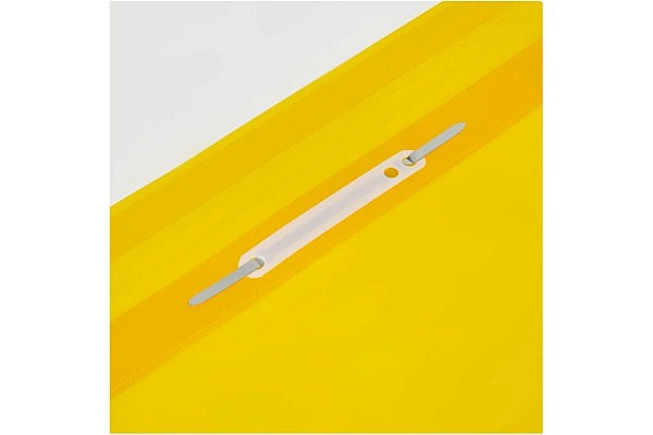 Скоросшиватель А4 с верх. прозр. листом, 140/180 мкм, желтый, Стамм