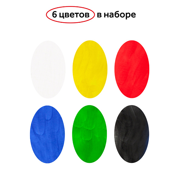 Гуашь 6 цветов по 5 мл. "Мультики" блок-тара