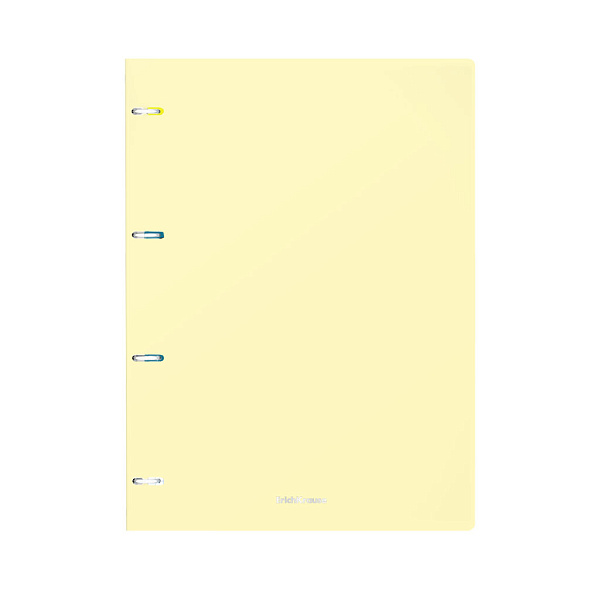 Тетрадь А4 80 л. кл. пластиковая обложка на кольцах ErichKrause Pastel, ассорти