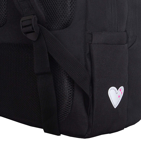 Рюкзак школьный с обесом (/1 черный - розовый)