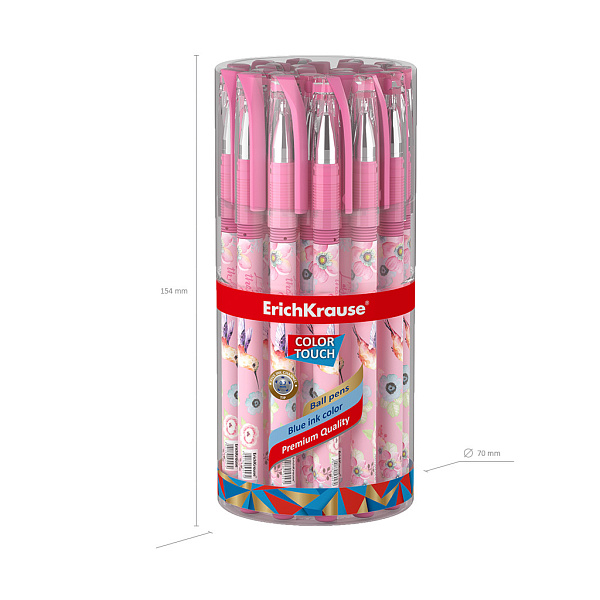 Ручка шариковая ErichKrause ColorTouch® Colibri, цвет чернил синий 