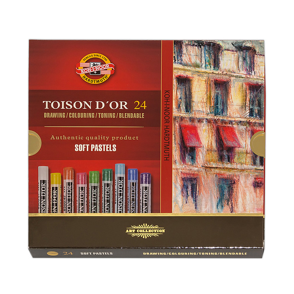 Пастель сухая художественная набор 24 цвета, TOISON D`OR 8514/24