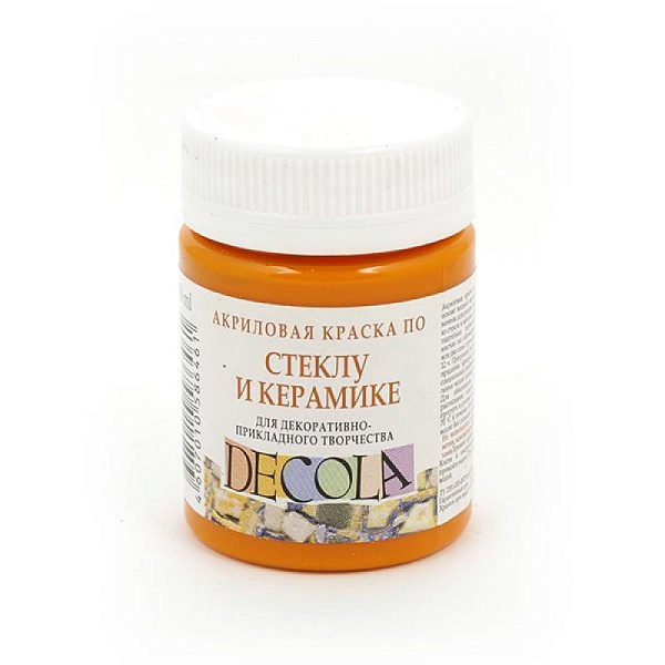 Акрил стекло керамика 50 мл Декола Желтая темная 