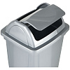 Корзина для бумаг 12 литров, Стамм, пластик, цельная, серый 