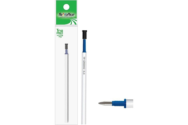 Стержень гелевый 0,5 мм Синий."FLEXOFFICE"пиши-стирай