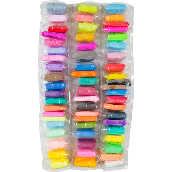 Масса для лепки "deVENTE" 60 цв. 600 гр. легкая, самозатвердевающая, с аксессуарами для моделирования