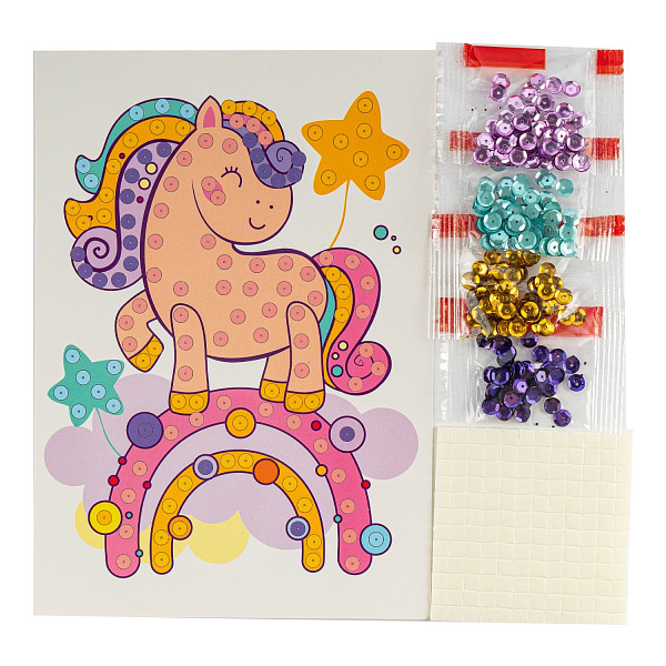 Картина из пайеток "Пони"