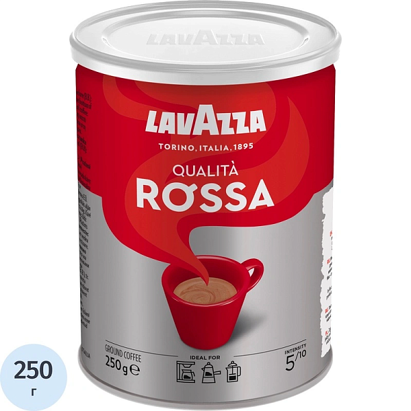 Кофе молотый Lavazza "Rossa", ж/б, 250г