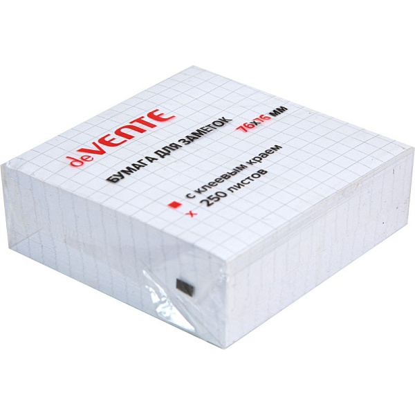 Бумага на л/п  76*76 250л. "deVENTE" офсет 75 г/м², белая в клетку