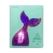 Записная книжка А5 80 л. кл. "deVENTE. Sparkling Mermaid tail" иск. кожа, кремовая бумага 