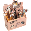 Ручка шариковая 0,7 мм deVENTE. Running Cats СИНЯЯ  силиконовая с декор. элементом на  гибк. корп. чернила  масл.основа 