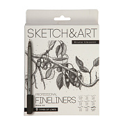 Набор линеров "SKETCH&ART" ЧЕРНОГО ЦВЕТА, 9 ШТ.