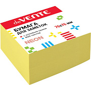 Бумага на л/п  76*76 400л. "deVENTE" неоновая желтая