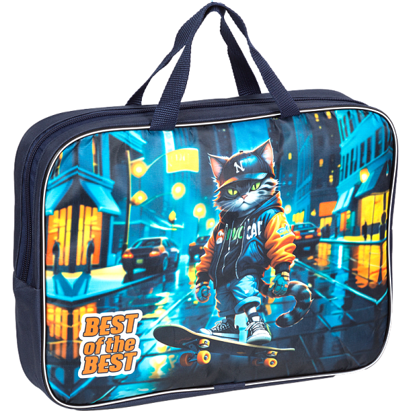 Папка для тетрадей А4 с ручками "Attomex. Best Of The Best"(35x27x7 см) текстиль,расширение 7 см