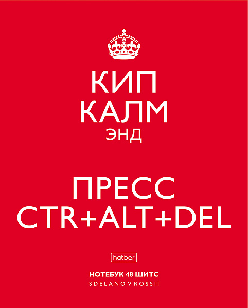 Тетрадь 48 л. кл. "Кип калм"  Выпуск №2 65г/кв.м 5 диз.в блоке скругл.углы