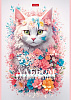 Альбом для рисования 48 листов "Spring cat" на скобе Пластиковая обложка тиснение