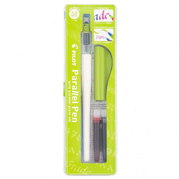 Перьевая ручка для каллиграфии PILOT Parallel Pen 3,8мм, 2 картриджа (черный, красный)