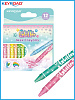 Мелки восковые KEYROAD Glitter 12 цв. картонный футляр