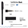 Ручка шариковая 0,5 мм "SoftWrite.BLACK" чернила на масляной основе, СИНЯЯ