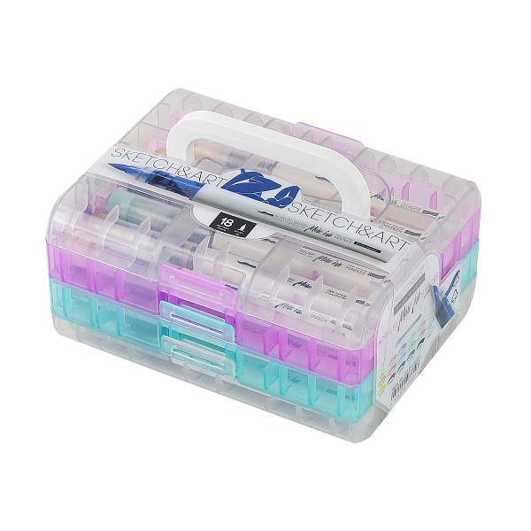 Набор маркеров-кистей акриловых "SKETCH&ART" 18 ЦВ., УВЕЛИЧЕННЫЙ ОБЪЕМ