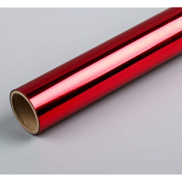 Пленка самоклеящаяся металлизированная "deVENTE" 45x100 см, красная, BOPP с алюминиевым напылением 30 мкм, в рулоне