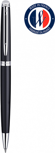 Ручка шариковая "Waterman Hemisphere Matte Black CT M чернила син. подар.кор.