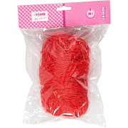 Волокно сизалевое натуральное "deVENTE" 50 г, красное, в пластиковом пакете с блистерным подвесом