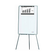 Флипчарт Deli  сталь магнитно-маркерная лак 60x90см на треноге алюминиевая рама белый лоток