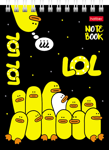 Блокнот А6 40 л. кл. на гребне "Утиные истории" Обл. мел.картон УФ-лак