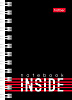 Записная книжка А7 40 л. кл. на гребне "INSIDE" 67х102мм 