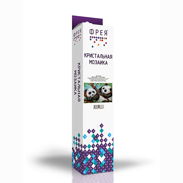 Алмазная мозаика 25*35 "ФРЕЯ" "Две панды" 