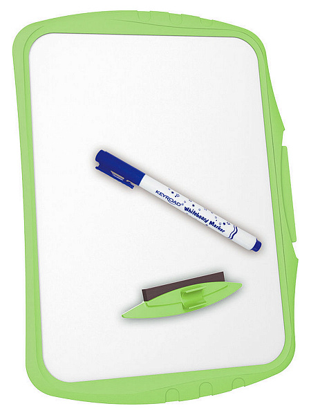 Набор KEYROAD: белая маркерная доска 29X20.5X0.4см, маркер, губка, ассорти, европодвес