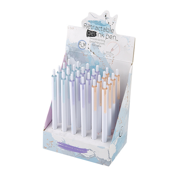 Ручка гелевая 0,18 мм "Primavera"  ЧЕРНАЯ, 3 ВИДА 