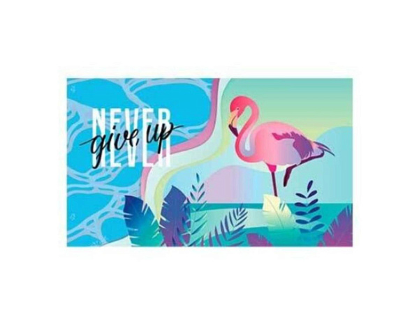 Пенал-тубус на шнурке "NEVER GIVE UP" печать на ткани