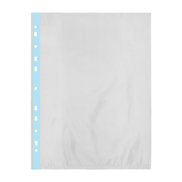 Папка-вкладыш с цв. полоской A4 20 шт. 30 мкм глянцевый голубой "Expert Complete" Premier