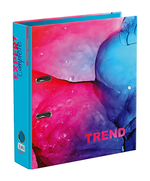 Папка-регистратор 75 мм ламинир. "Expert Complete" "Marbling" Trend A4 арочный механ. глянцевый бирюзовый EC751701