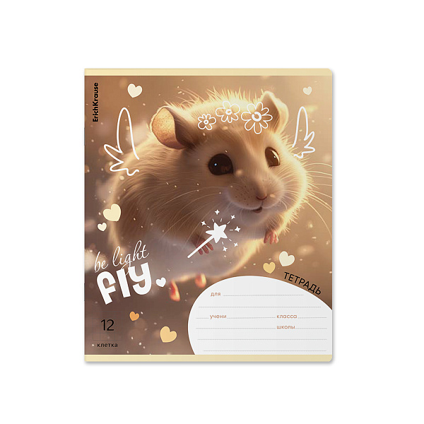 Тетрадь 12 л. кл. "Fluffy" ErichKrause  MIX-PACK