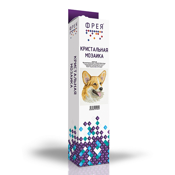 Алмазная мозаика 30*35 "ФРЕЯ" "Веселый вельш-корги"