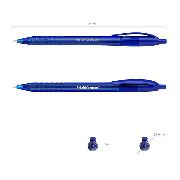 Ручка шариковая автомат. ErichKrause U-208 Matic Original 1.0, Ultra Glide Technology, СИНЯЯ (в коробке по 50 шт.)