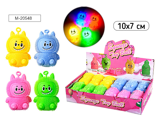 Игрушка-антистресс ЗУБАСТИК 10х7 см, 4 цвета в ассортименте, ОПП-упаковка