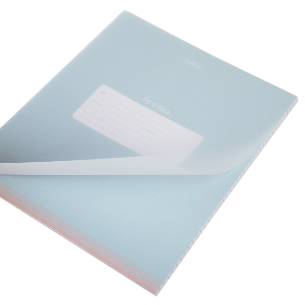 Тетрадь 18 листов в клетку Пластиковая обложка "Про стиль"  А5ф 60-65г/кв.м на скобе  5 диз.в блоке