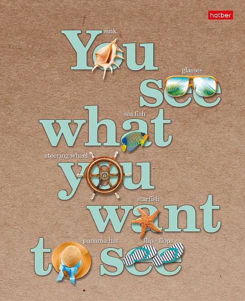 Тетрадь 48 л. кл. "Ты видишь" 65г/кв.м выб лак 5 диз.в блоке скругл.углы 