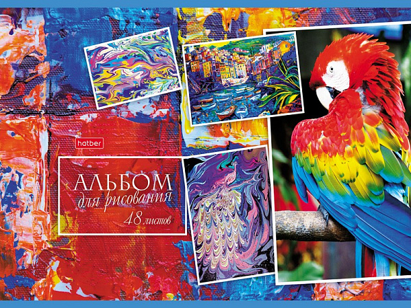 Альбом для рисования 48 листов "Ассорти"