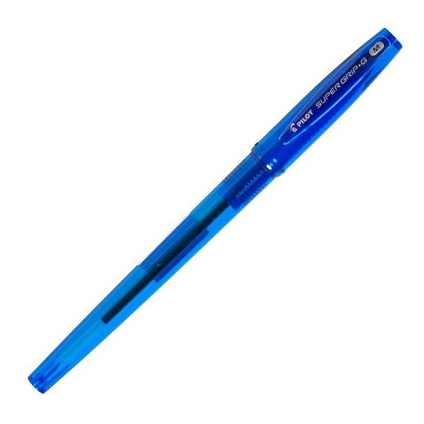 Ручка шариковая 1,0 мм Pilot Super Grip G СИНЯЯ, резиновый грип, тонированный синий корпус