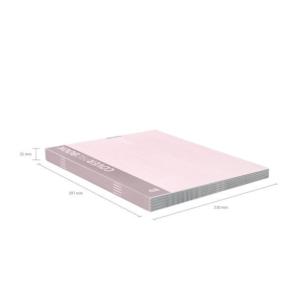 Тетрадь А4 48 л. кл. Пластиковая обложка ErichKrause CoverProBook Pastel, розовый
