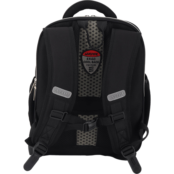 Рюкзак "deVENTE. Junior. Turbo Galaxy" школьный жесткий 35x27x13 см (14 л) вес 800 г, плотный износостойкий полиэстер с водоотталкивающей пропиткой, 2 отделения (одно отделение на молнии с разделителями для учебников и органайзером, другое отделение 